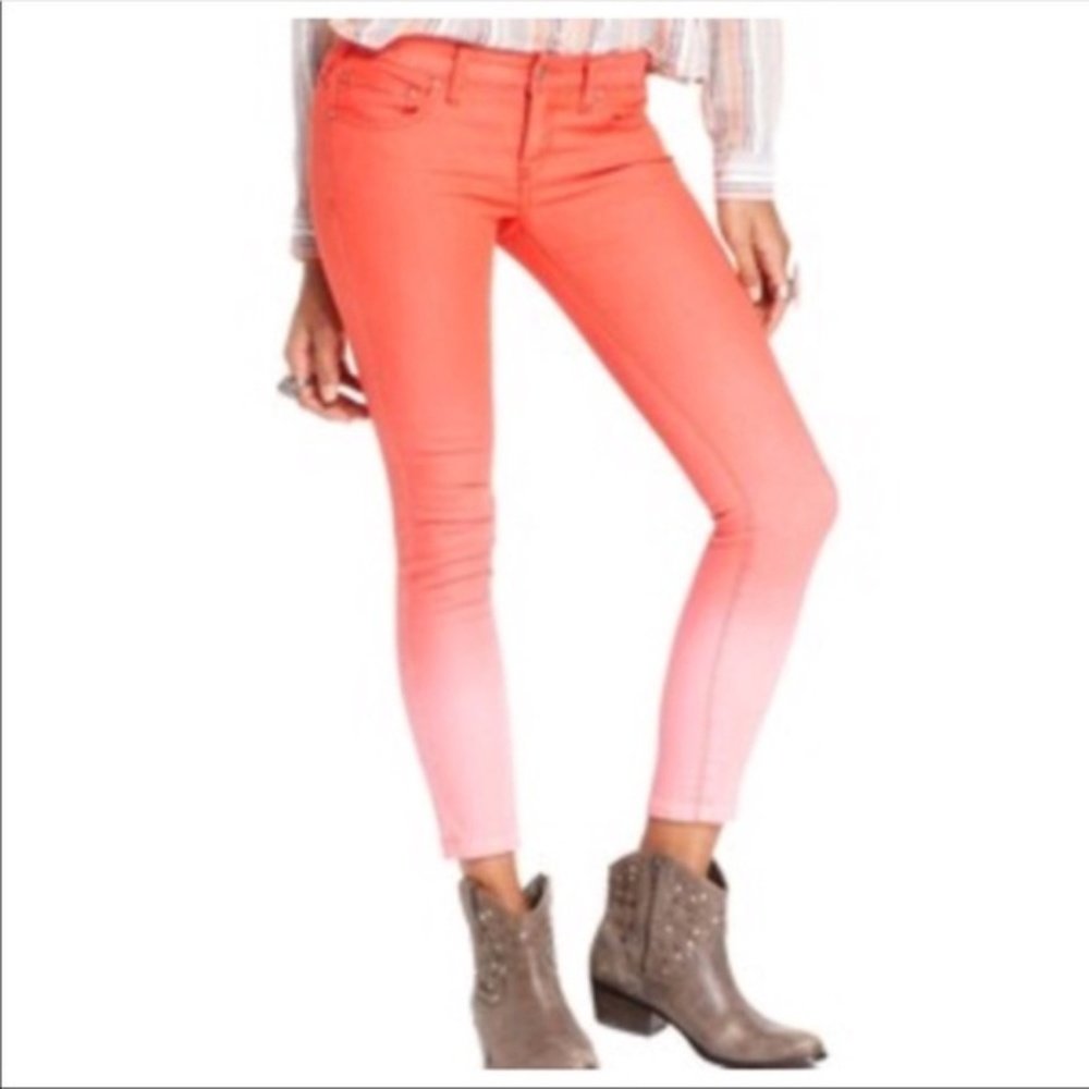 Free people red‎ ombré jeans